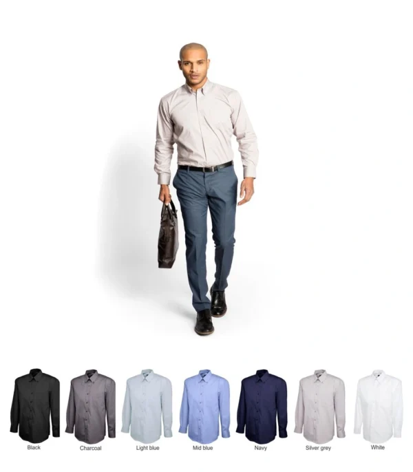 Uneek  UC701 l/sleeve Pinpoint Oxford shirt